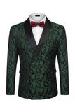 2 Piece Shawl Lapel Black Double Breasted Men's Wedding Suits