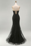 Purple Sweetheart Neck Mermaid Prom Dress With Appliques