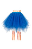 [US WAREHOUSE]80's Tutu Skirt Layered Tulle Halloween Petticoat-Random Color