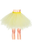 [US WAREHOUSE]80's Tutu Skirt Layered Tulle Halloween Petticoat-Random Color