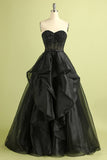 Black Strapless Ball Gown Formal Evening Dress