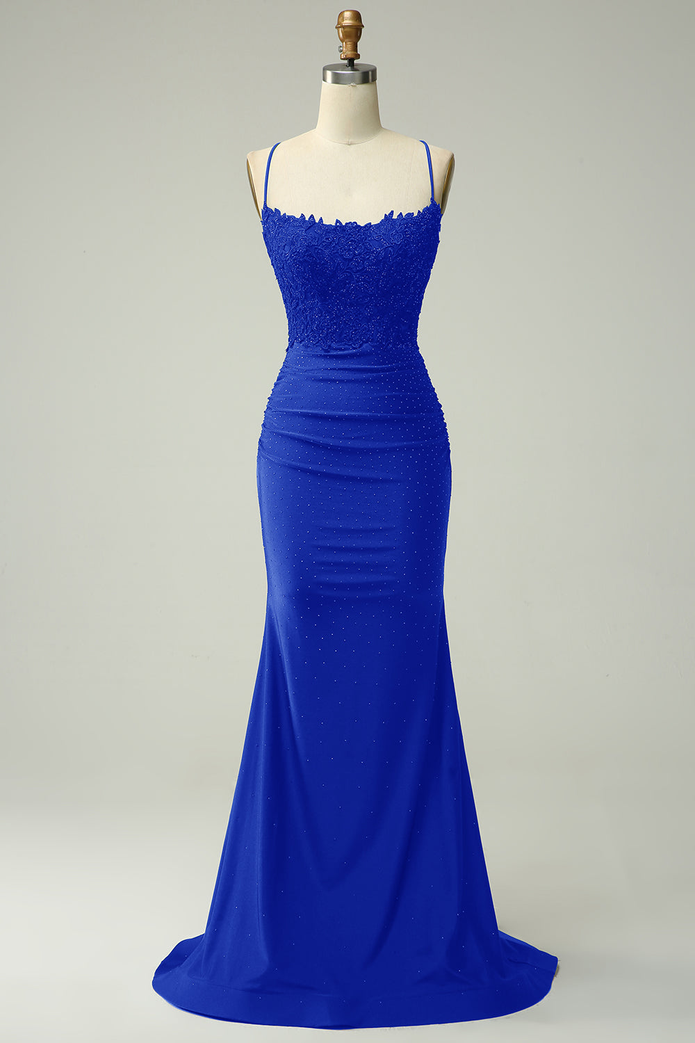 Zapaka Women Royal Blue Long Prom Dress Mermaid Halter Formal Dress with Appliques Beading, Royal Blue / US18W Zapaka Women Royal Blue Long Prom Dress Mermaid Halter Formal Dress with Appliques Beading, Royal Blue / US18W