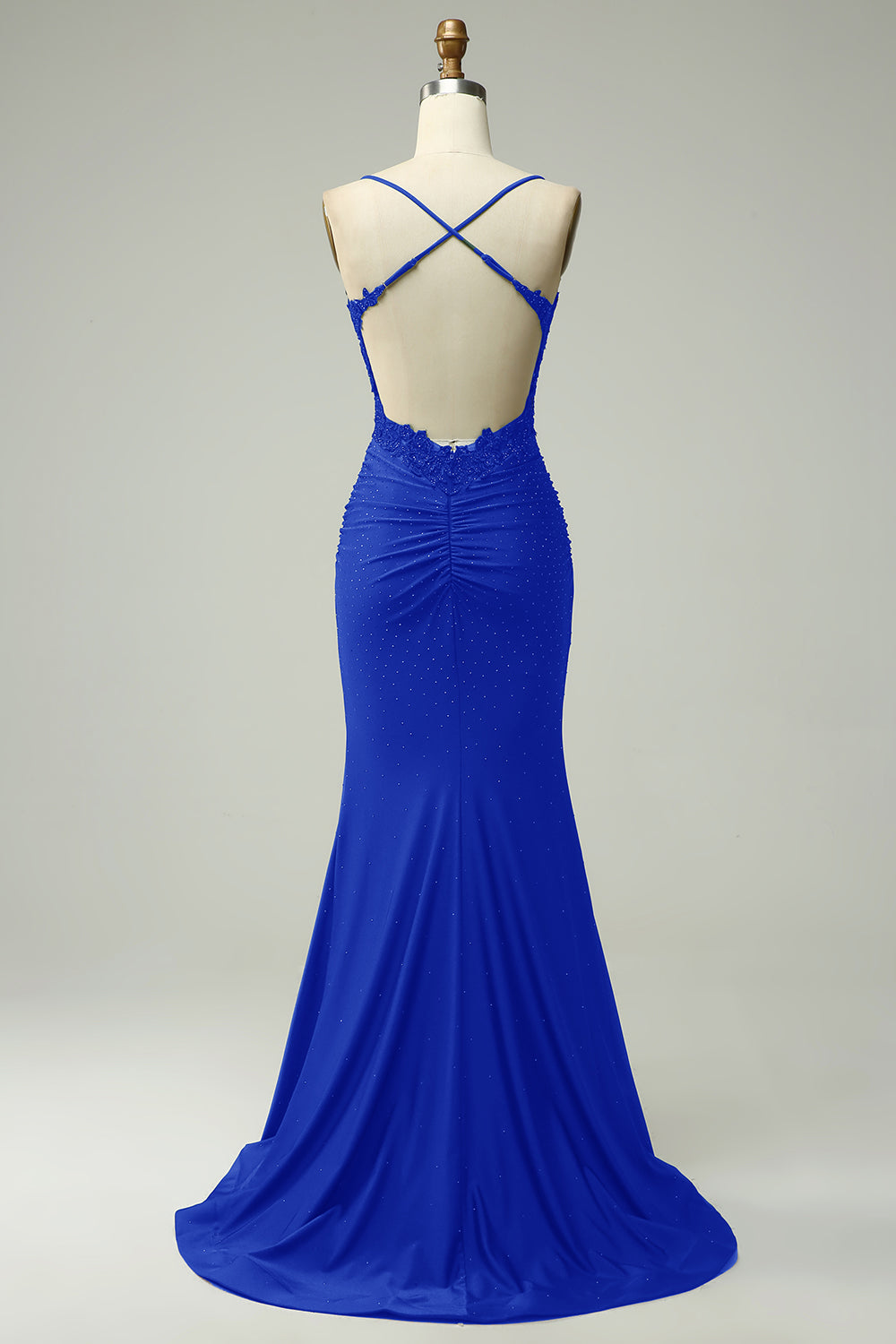 Zapaka Women Royal Blue Long Prom Dress Mermaid Halter Formal Dress with Appliques Beading, Dark Green / US2 Zapaka Women Royal Blue Long Prom Dress Mermaid Halter Formal Dress with Appliques Beading, Dark Green / US2