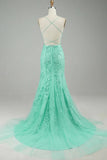 Fuchsia Mermaid Long Prom Dress with Appliques