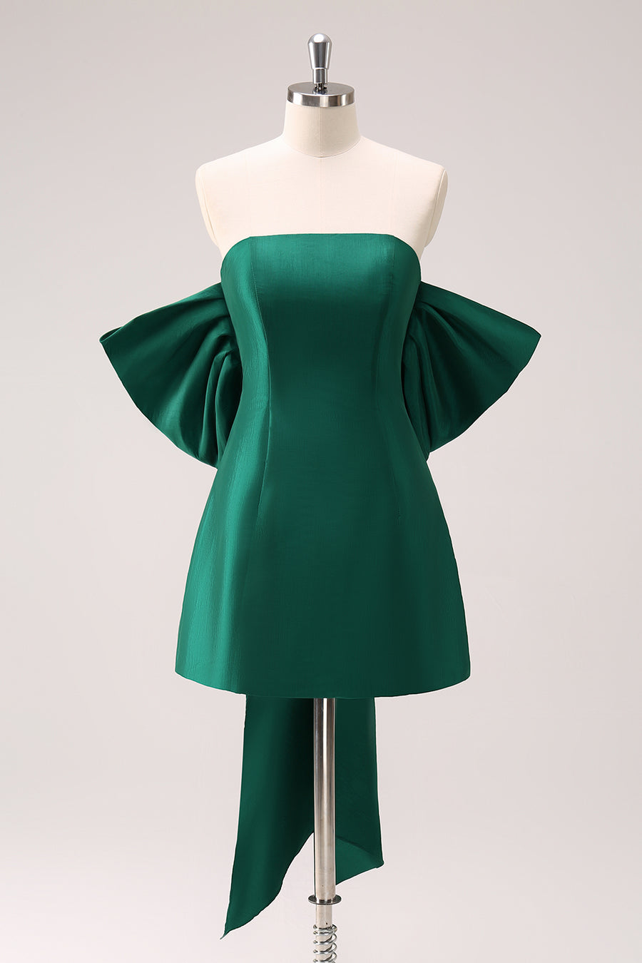 slim fit dress slacks Knee length Off Shoulder Sleeve Green Homecoming Dress – daisystyledress main image 0