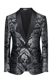 Black Single-breasted Men's Prom Blazer