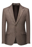 Brown 3 Pieces Men's Suit Slim Fit Groomsmen Suit