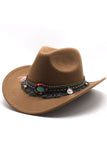 Wide Brim Fedora Gentleman Sir Church Vintage Western Cowboy Hat