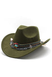 Wide Brim Fedora Gentleman Sir Church Vintage Western Cowboy Hat