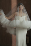 Multi Layer Ruffled Fluffy Bridal Veil