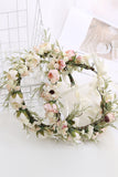 Blush Camellia Floral Crown Bridal Wedding Headband