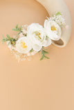 White Wrist Corsage Floral Handmade Bracelet Greenery Hair Comb Floral Bridal Headpiece