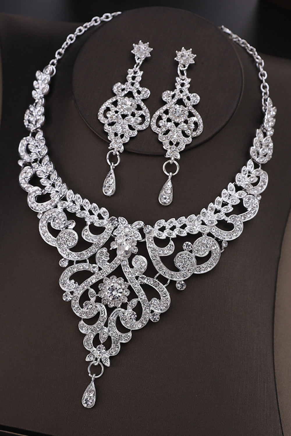 Earrings Necklace Set Wedding Bridal Formal Party Prom Jewelry