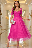 Pink A Line Maxi Formal Dress With Lace