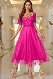 Pink A Line Maxi Formal Dress With Lace