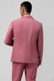 Coral Notched Lapel 3 Piece Single Breasted Men's Prom Suits