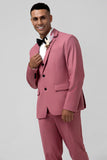 Notched Lapel Coral Single Breasted 3 Piece Men's Prom Suits