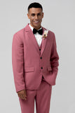 Notched Lapel Coral Single Breasted 3 Piece Men's Prom Suits