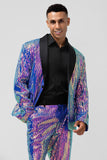 Sparkly Purple Sequins Shawl Lapel 2 Pieces Men's Prom Suits