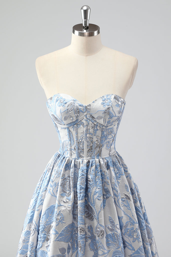 Cute A Line Sweetheart Chiffon Long Prom Dress with Bow VK16012708