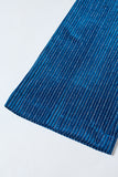 2-Piece Ink Blue Velvet Striped Women Prom Suits