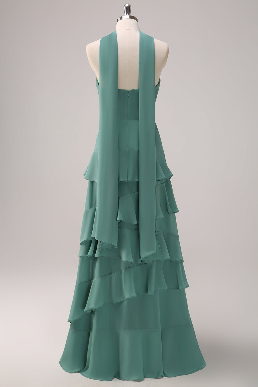 slim fit dress slacks Ruffle Halter Chiffon Gown – BCBGMAXAZRIA main image 1