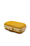 Yellow Handmade Wooden Clutch Bag