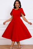 Fashion Elegant Socialite Banquet Cocktail Party Big Skewer Dress Poncho Dress