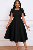 Fashion Elegant Socialite Banquet Cocktail Party Big Skewer Dress Poncho Dress