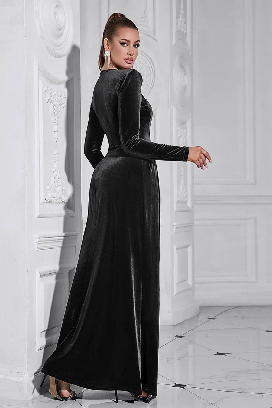 Long & Short Velvet Dresses | Black, Green, Blue or Red