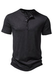 Khaki Regular Fit Crewneck Men's Polo Shirt with Button