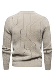 Khaki Men's Slim Fit Pullover Knitted Sweater