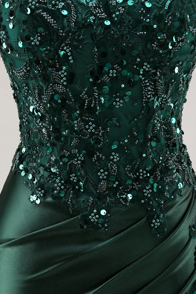 Mermaid Strapless Sequin Long Prom Dress