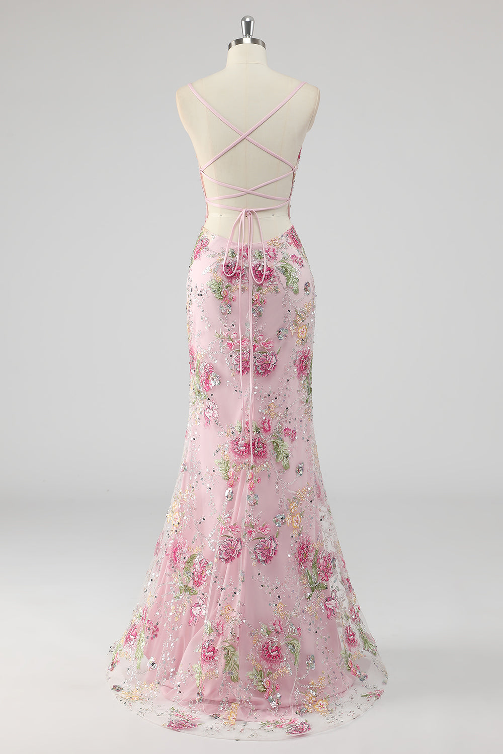 Zapaka Women Pink Long Prom Dress with Appliques Mermaid Spaghetti Straps Sequins Formal Dress ZAPAKA Zapaka Women Pink Long Prom Dress with Appliques Mermaid Spaghetti Straps Sequins Formal Dress ZAPAKA