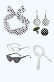 Black 1920s Party Five Pieces Accessories Sets