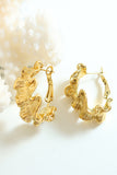 Golden Circle Wave Earrings