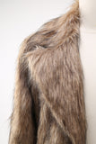 Khaki Fluffy Long Faux Fur Coat