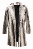 Coffee Faux Fur Mid-Length Single-Breasted Winter Men's Coat