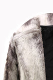 Coffee Faux Fur Mid-Length Single-Breasted Winter Men's Coat