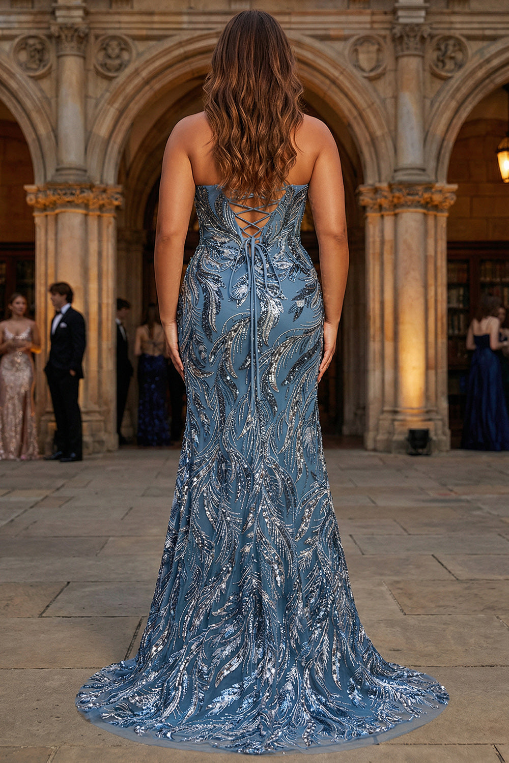 Zapaka Women Sparkly Green Long Prom Dress with Slit Mermaid Spaghetti Straps Beaded Evening Dress, Twilight / US20W Zapaka Women Sparkly Green Long Prom Dress with Slit Mermaid Spaghetti Straps Beaded Evening Dress, Twilight / US20W