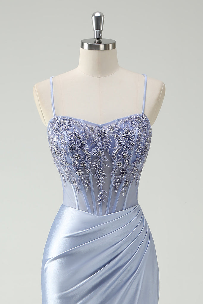 Gemala Long-M Dress - Blue Heron