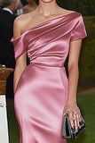 Satin One Shoulder Sheath Pink Gala Dress