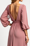 Blush A Line Chiffon 3/4 Sleeves Mother of the Bride Dress