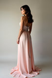 Blush A Line Strapless Pleated Wedding Guest Dress