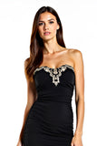 Strapless Bodycon Short Little Black Dress