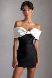 Off The Shoulder Bodycon Short Little Black Dress