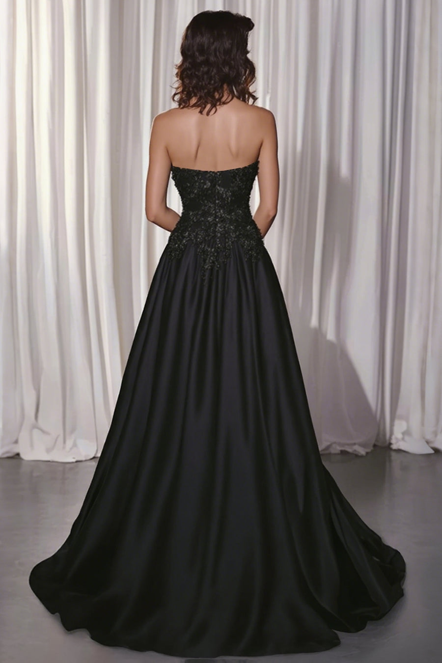 Black Prom Dresses in Black Sequin, Glitter, Satin, & More  ZAPAKA