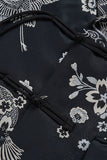 Black Peak Lapel Floral Men's Blazer