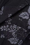 Black Floral Peak Lapel One Button Men's Blazer