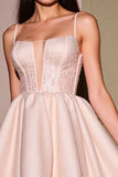 Blush Corset Short A Line Homecoming Dress